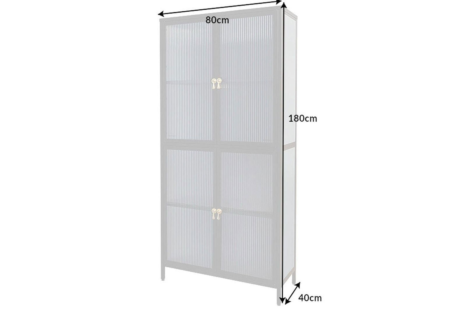 WITRYNA AMSTERDAM CZARNA 180 CM / 43532 / INVICTA INTERIOR