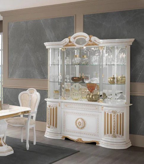 WŁOSKA KLASYCZNA WITRYNA BRIGIDE BIAŁA 173 CM / BC