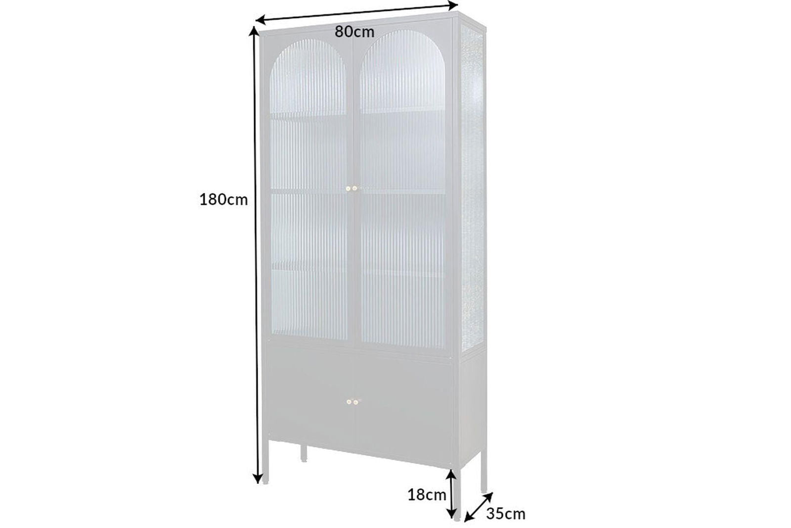 WITRYNA PARIS CZARNA 180 CM / 43330 / INVICTA INTERIOR