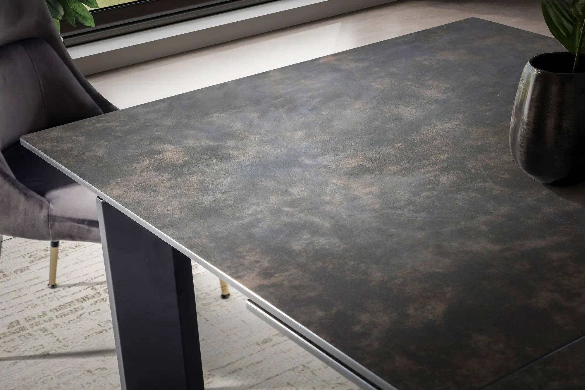 Wohnling Stół ceramiczny rozkładany czarny 180cm Wohnling / WL7.152 Invicta Interior