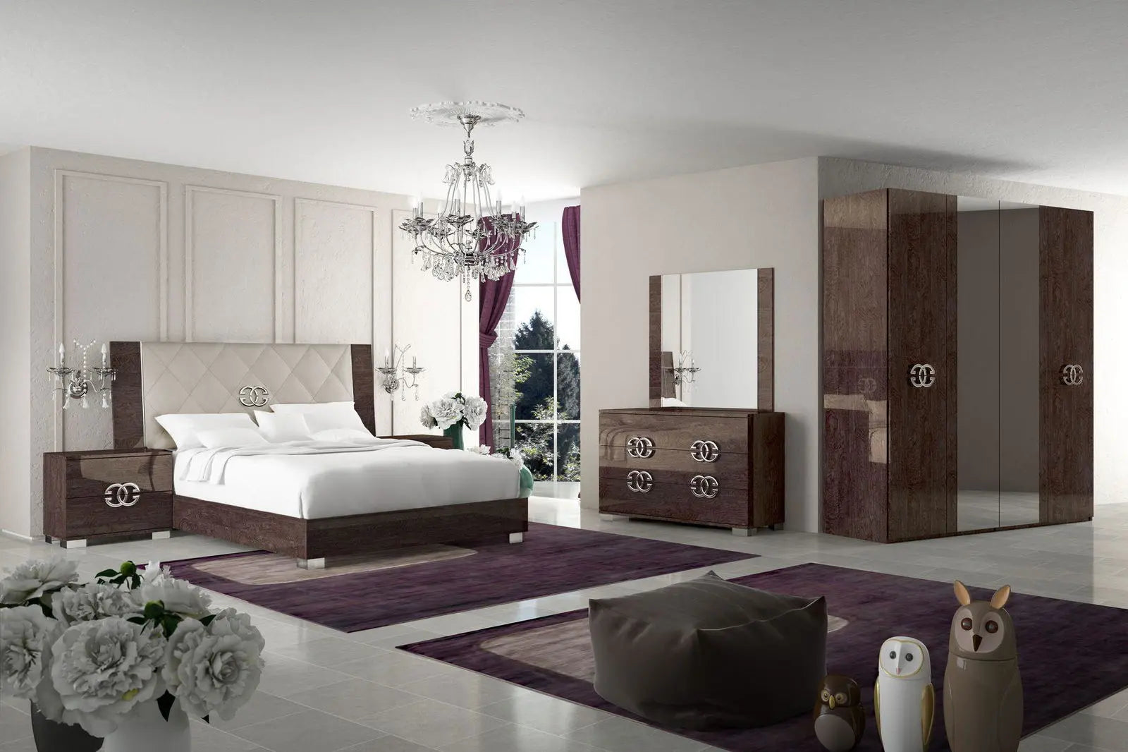 WŁOSKA KOMODA PRESTIGE UMBER BIRCH 3 SZUFLADOWA / STATUS ITALY