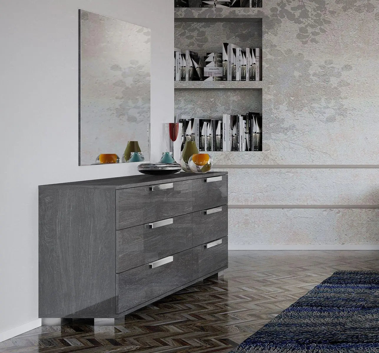 WŁOSKA KOMODA SARAH GREY MODERN 6 SZUFLADOWA / STATUS ITALY