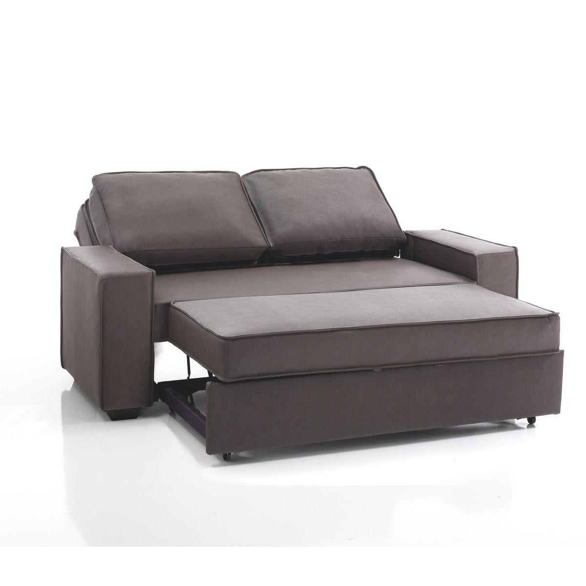 WŁOSKA SOFA LETTO BRĄZOWA ROZKŁADANA / 4115 / INVICTA INTERIOR