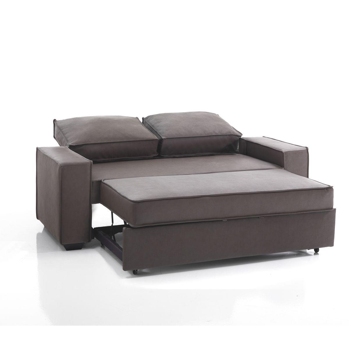 WŁOSKA SOFA LETTO BRĄZOWA ROZKŁADANA / 4115 / INVICTA INTERIOR