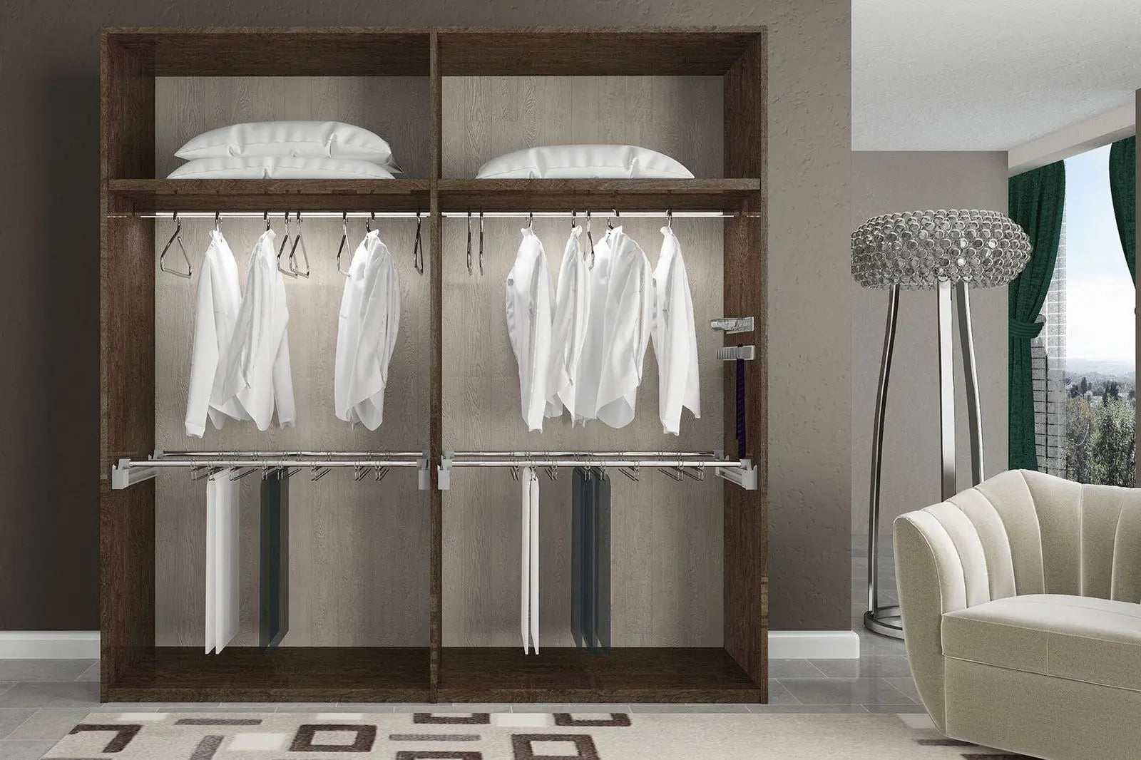 WŁOSKA SZAFA PRESTIGE UMBER BIRCH 5 DRZWIOWA / STATUS ITALY