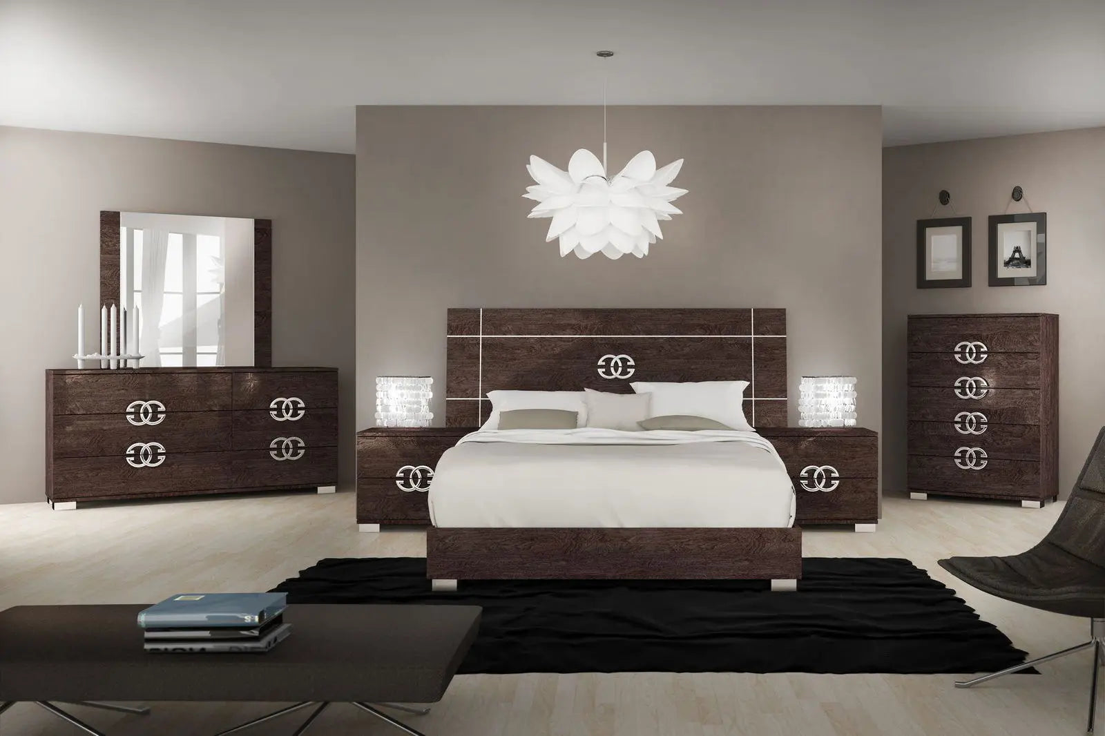 WŁOSKA SZAFKA NOCNA PRESTIGE UMBER BIRCH / STATUS ITALY