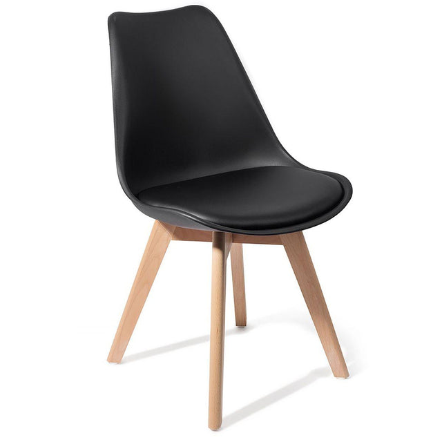 WŁOSKIE KRZESŁO KIKI EVO WOOD / BLACK / 3218 / TM