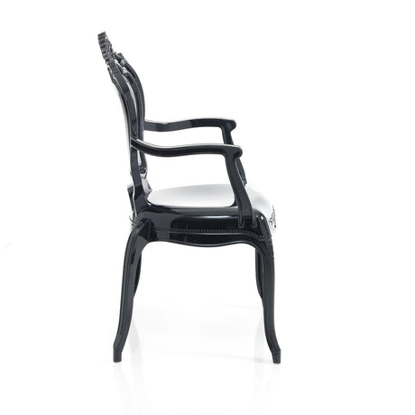 WŁOSKIE KRZESŁO LISBONA z podłokietnikami BLACK / 3969 / TM