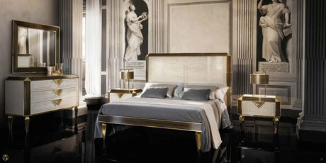 Ekskluzywne włoskie łóżko Diamante King Size 226 cm marki ArredoClassic Adora – luksusowy design, elegancja i komfort do nowoczesnej sypialni