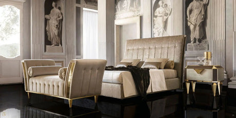 Włoskie łóżko Diamante King Size 199–217 cm, tapicerowane, eleganckie – Adora ArredoClassic
