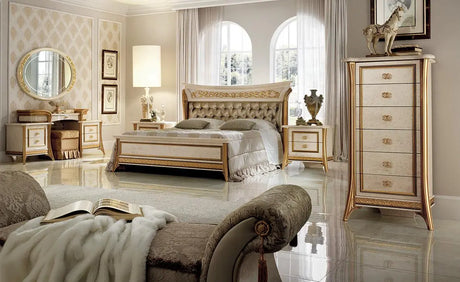 WŁOSKIE ŁÓŻKO KING SIZE WEZGŁOWIE TAPICEROWANE MELODIA 180/200X200 CM ARREDOCLASSIC