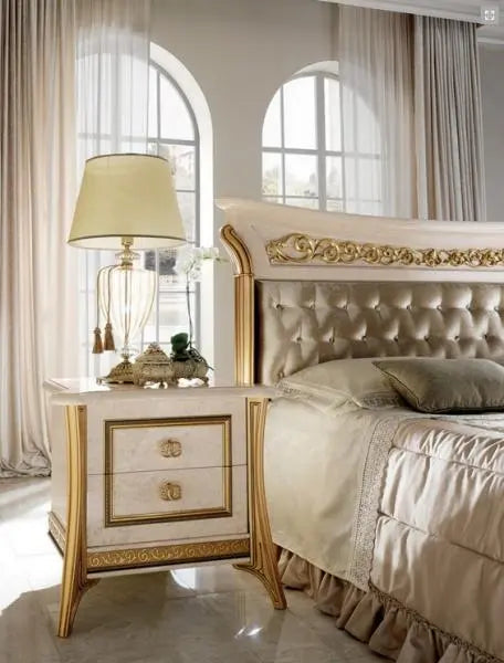 WŁOSKIE ŁÓŻKO QUEEN SIZE WEZGŁOWIE TAPICEROWANE MELODIA 160X190/200 CM ARREDOCLASSIC