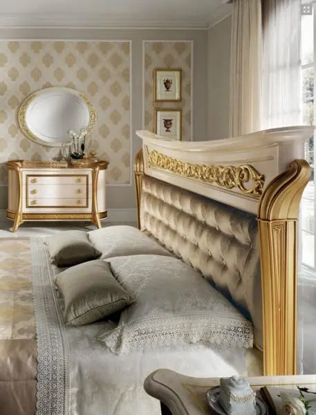 WŁOSKIE ŁÓŻKO QUEEN SIZE WEZGŁOWIE TAPICEROWANE MELODIA 160X190/200 CM ARREDOCLASSIC