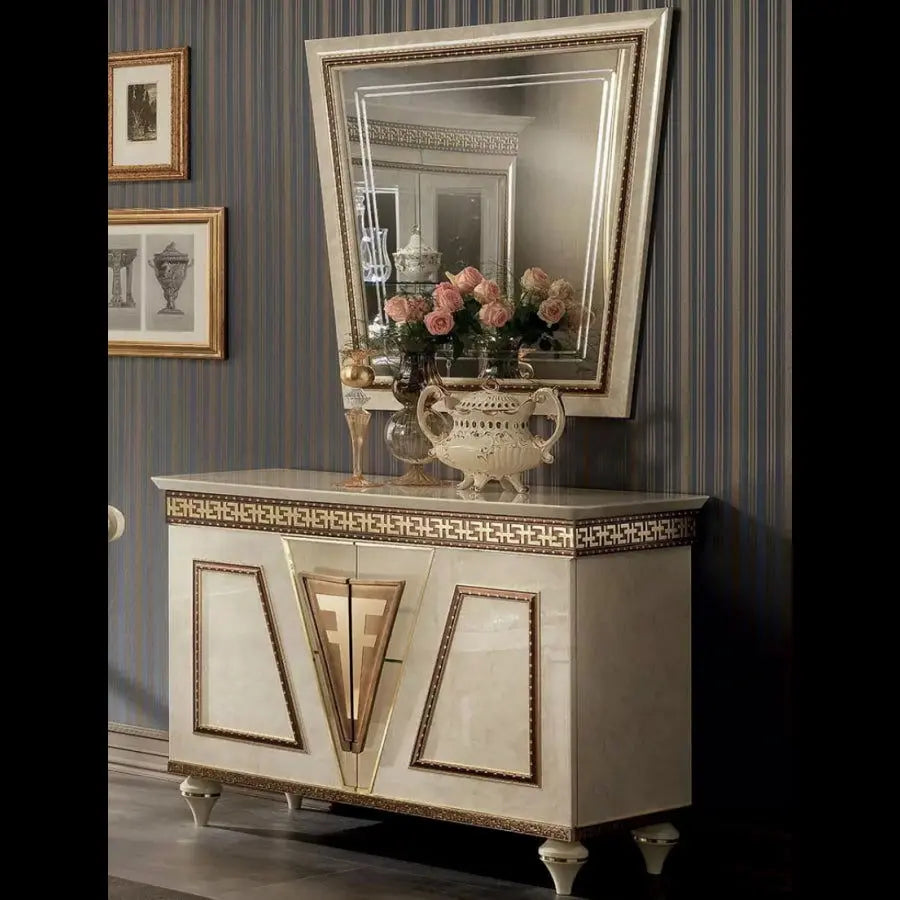 WŁOSKIE LUSTRO FANTASIA W DREWNIANEJ RAMIE 157 X 94 CM / ARREDOCLASSIC