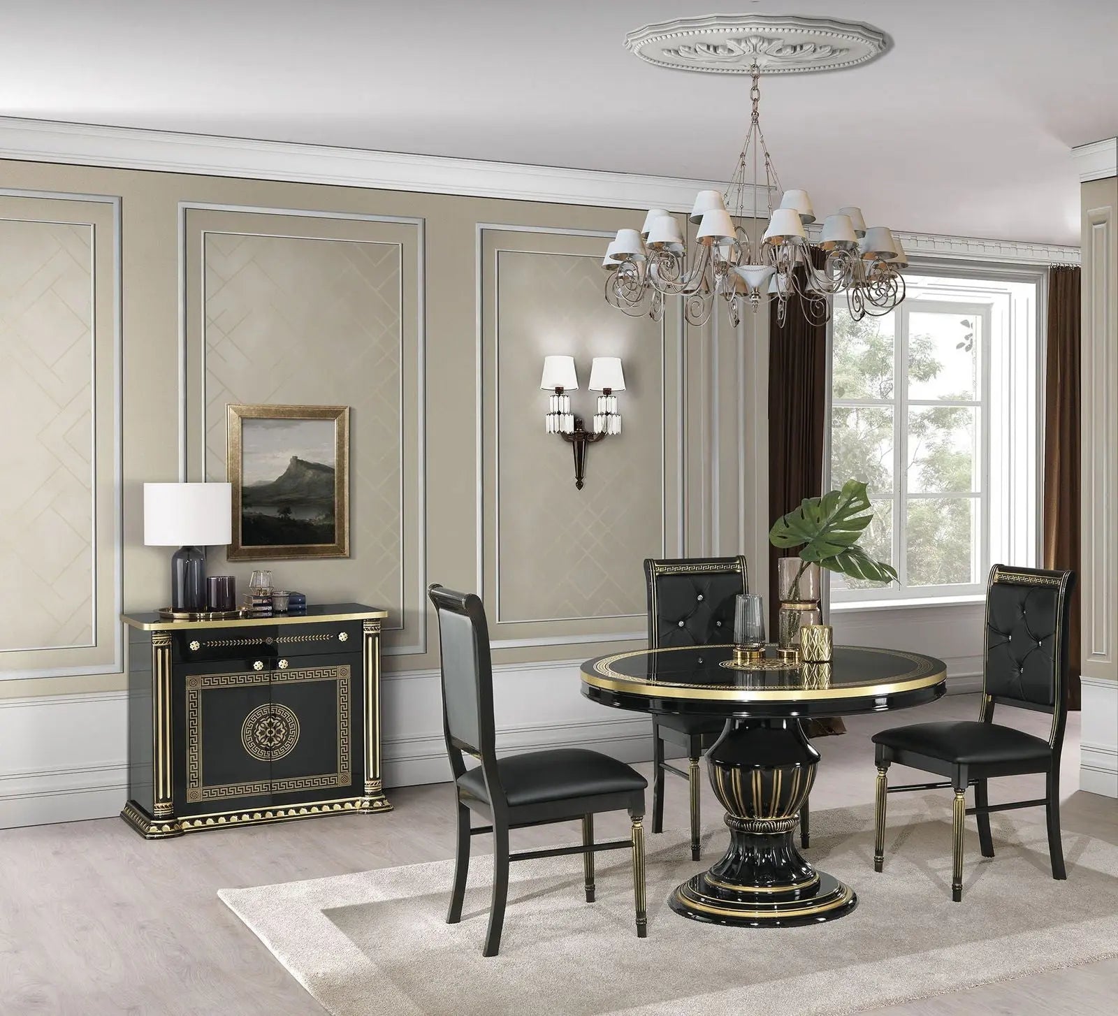WŁOSKI NOWOCZESNY STÓŁ OKRĄGŁY ROZKŁADANY 115 - 160 CM AURORA / ACCA DESIGN