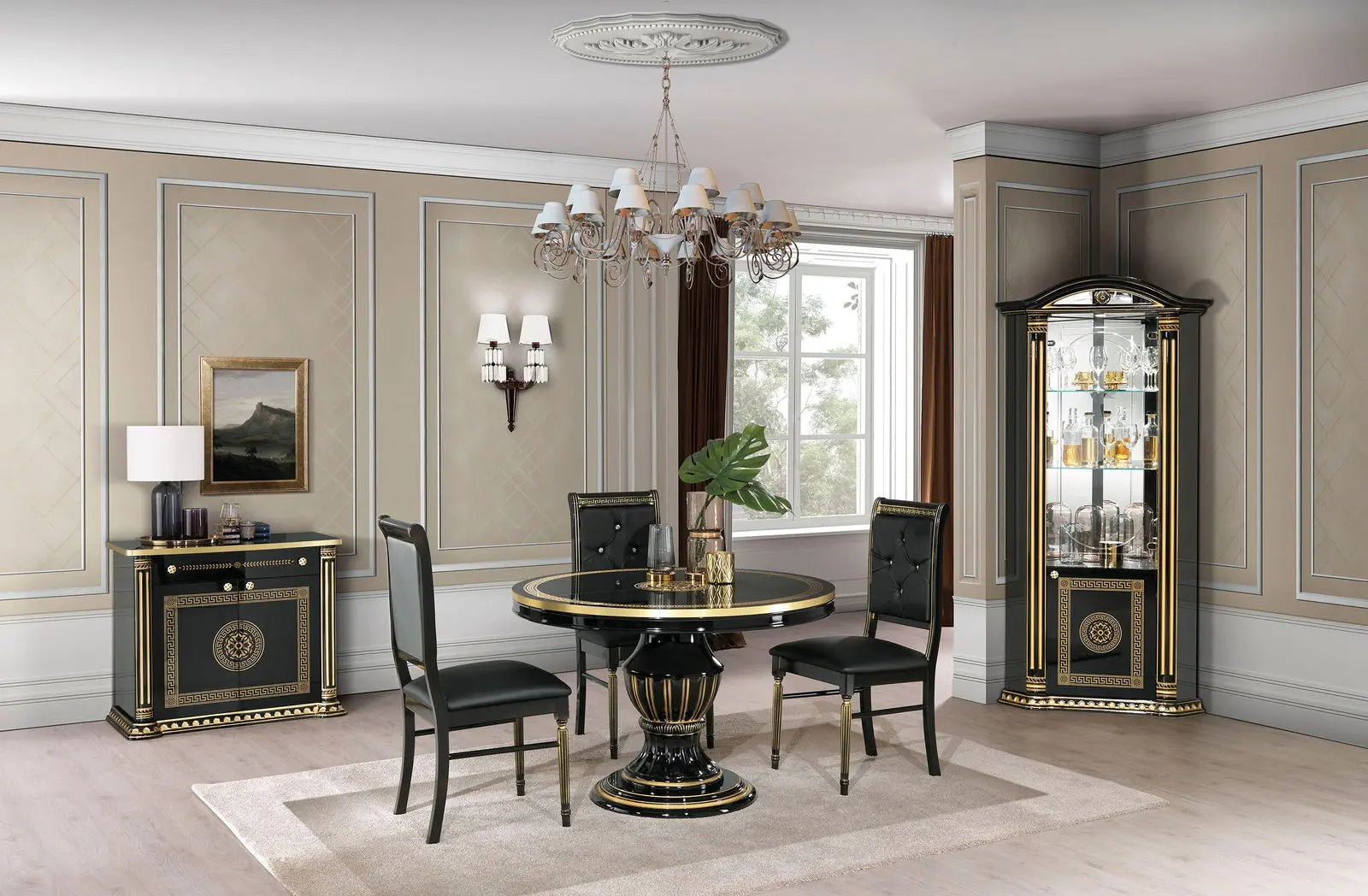 WŁOSKI NOWOCZESNY STÓŁ OKRĄGŁY ROZKŁADANY 115 - 160 CM AURORA / ACCA DESIGN