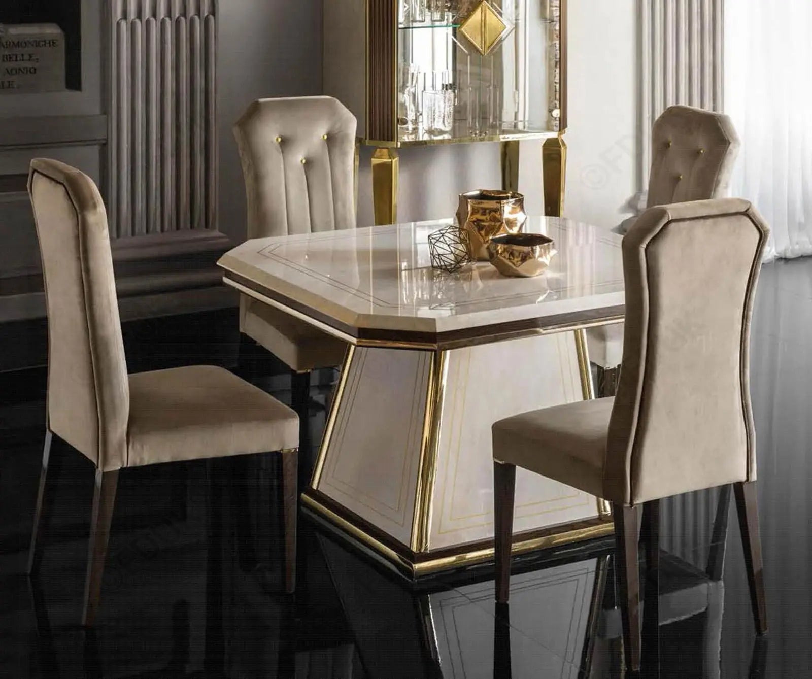 Włoski stół Diamante 150 cm – elegancki, nowoczesny design od Adora ArredoClassic, idealny do jadalni