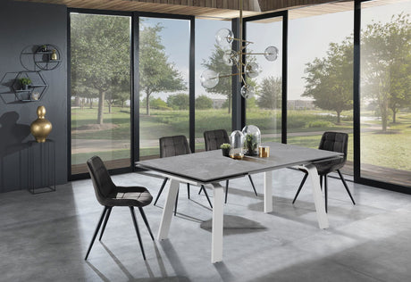 WŁOSKI STÓŁ ROZKŁADANY DEEM GREY MARBLE 160 (200-240) / 4655 /TM