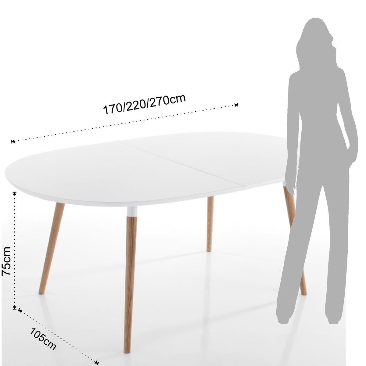 WŁOSKI STÓŁ ROZKŁADANY EGO WOOD/ 170 (270) CM / 3222 / TM