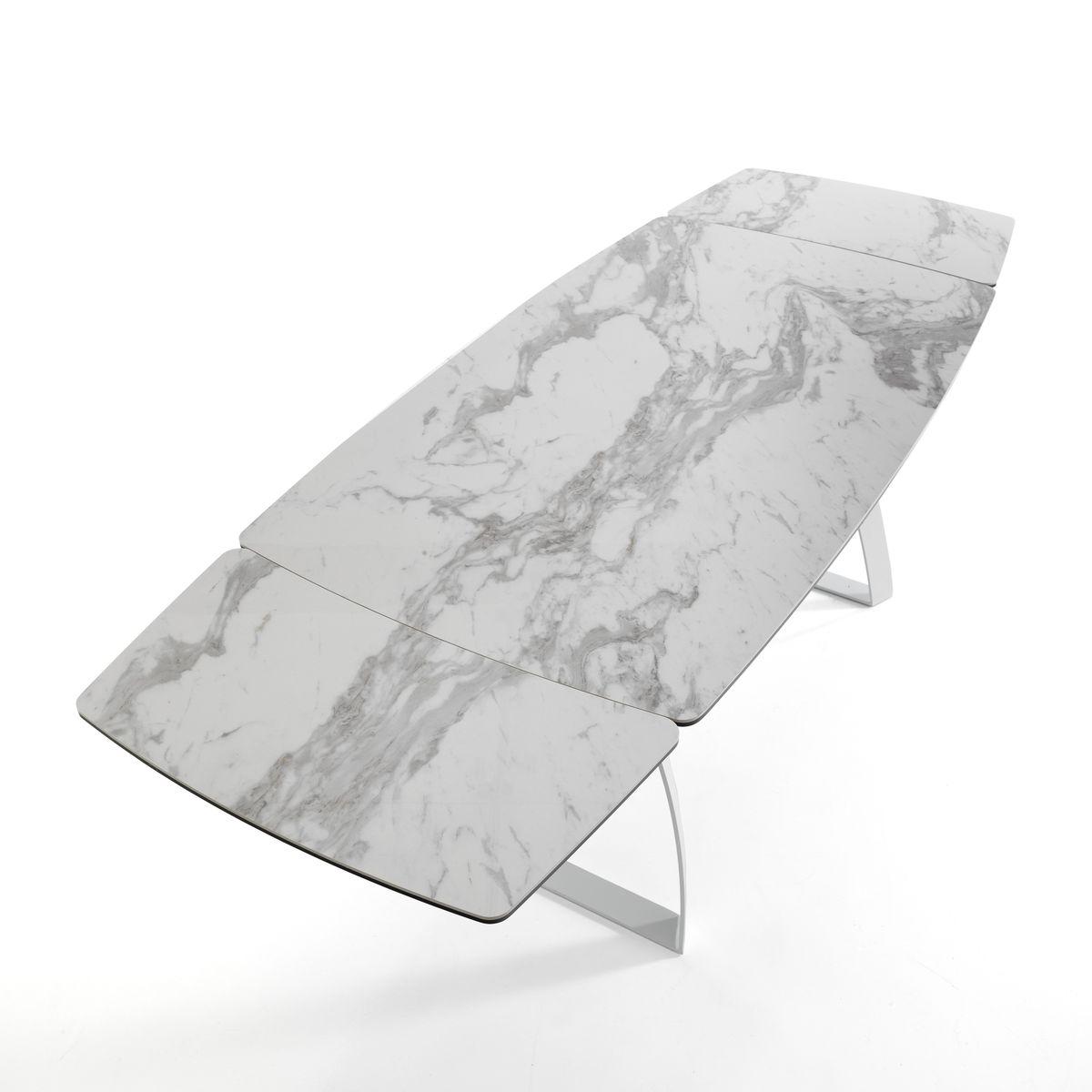 WŁOSKI STÓŁ ROZKŁADANY HELIX MARMUR 160 (200-240) CM / 3293 / TM