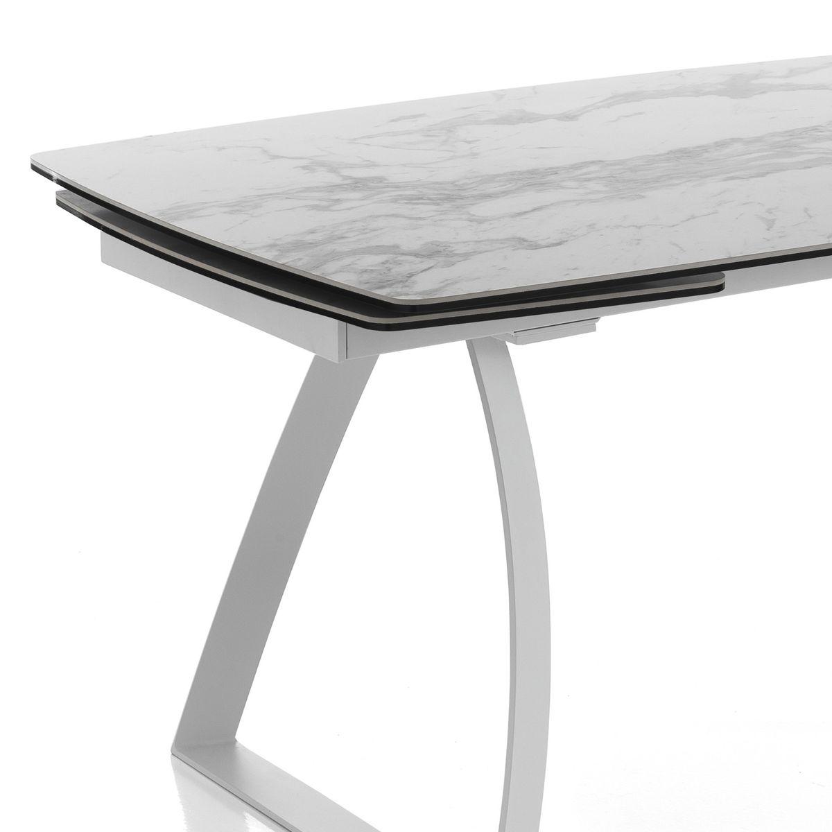 WŁOSKI STÓŁ ROZKŁADANY HELIX MARMUR 160 (200-240) CM / 3293 / TM