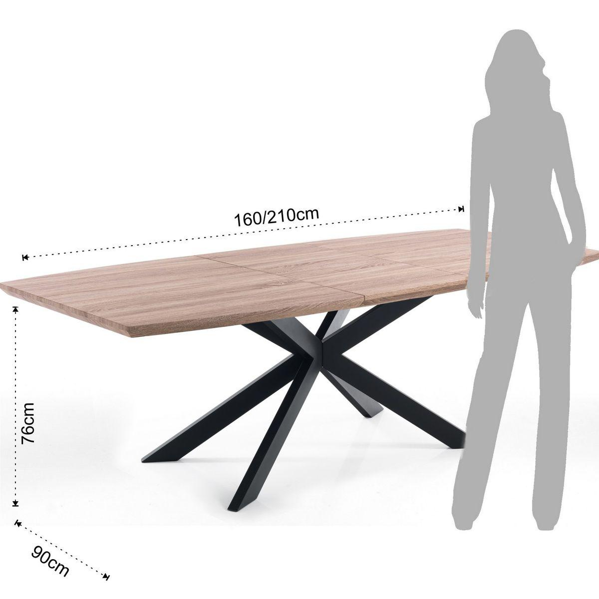 WŁOSKI STÓŁ ROZKŁADANY HICS 5 OPTYKA DĄB 160 (210) CM/ 4933 TM