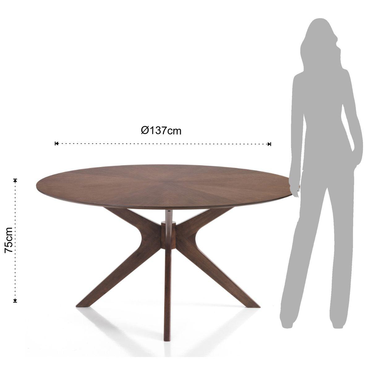 WŁOSKI STÓŁ TALLIN OPTYKA CIEMNY ORZECH 137 CM / 3999 / TM