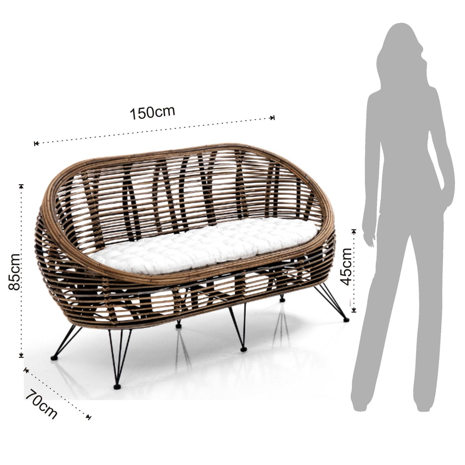 WŁOSKI ZESTAW OGRODOWY ESTERNO BRĄZOWY /2801 / TM