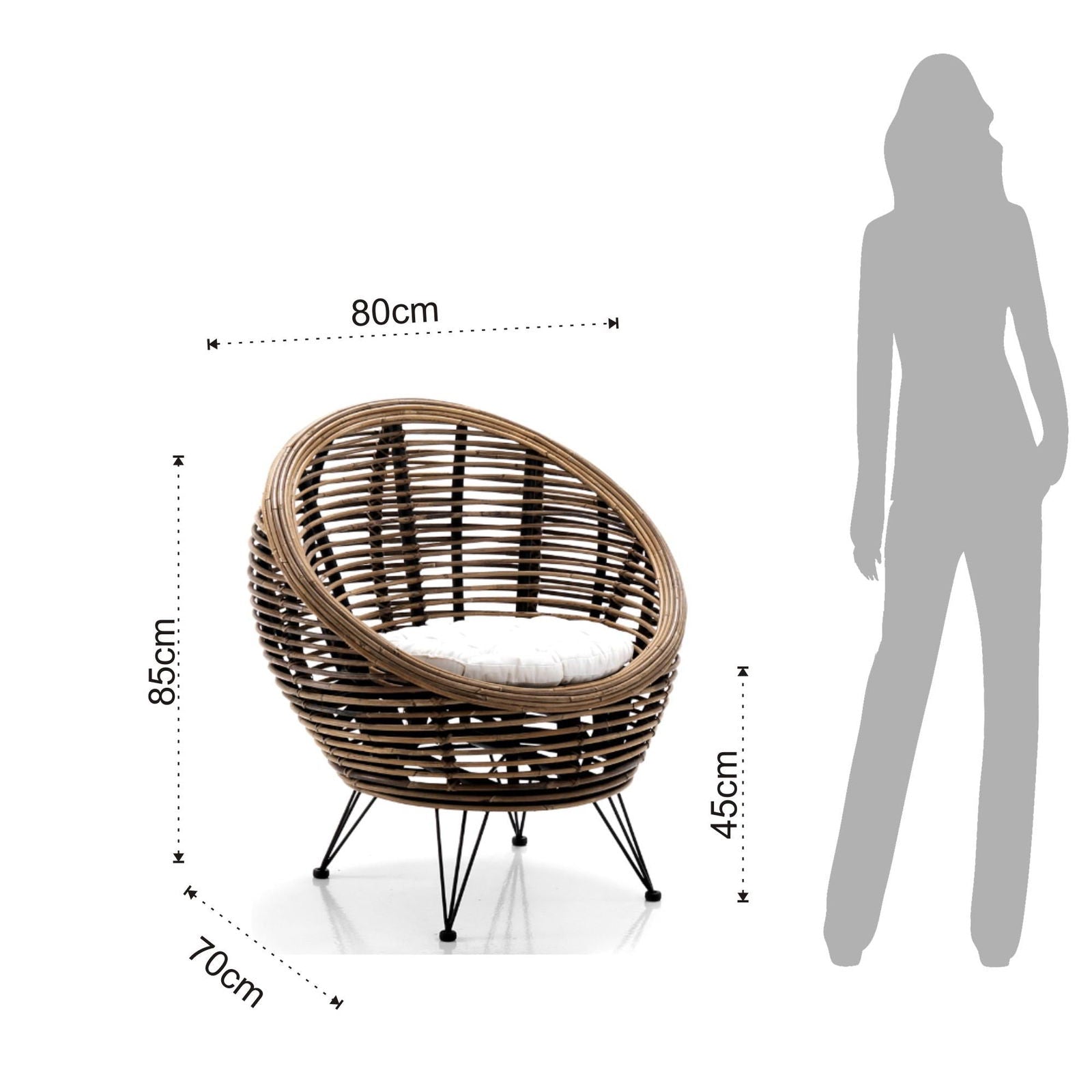 WŁOSKI ZESTAW OGRODOWY ESTERNO BRĄZOWY /2801 / TM