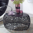 WOHNLING Stolik kawowy metalowy czarny Ø 66 cm / WL6.695