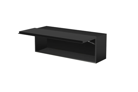 Wisząca szafka Loftia pozioma 120 cm - czarny / czarny mat