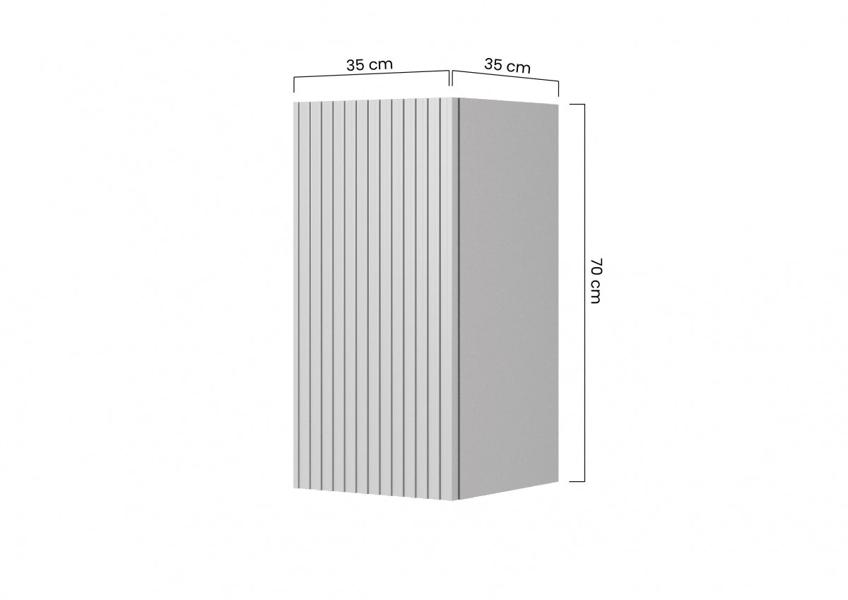 Wiszący słupek łazienkowy Nicole 70 cm - biały mat