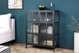 Witryna Dura Steel metal czarny żebrowane szkło 80cm / 41723 / INVICTA INTERIOR