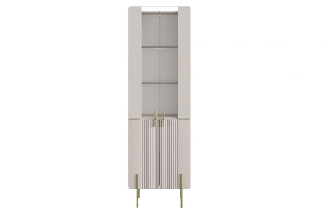 Witryna Malmi 60 cm - kaszmir / crema bianca / złote nóżki