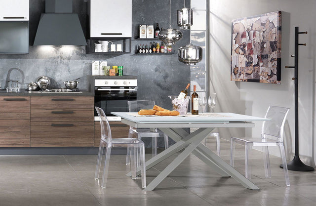 Włoski stół ROZKŁADANY Shanghai white 140 (230) CM / 3240 TM