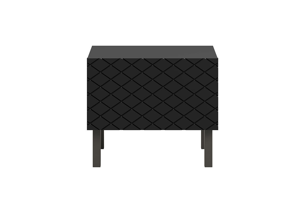 Zestaw szafek nocnych Scalia II 50 1SZ 2 szt. - czarny mat / czarne nogi