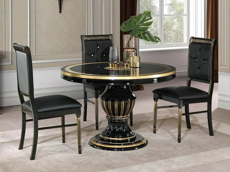 WŁOSKI NOWOCZESNY STÓŁ OKRĄGŁY ROZKŁADANY AURORA CZARNY 115 (160) CM / ACCA DESIGN ACCA DESIGN