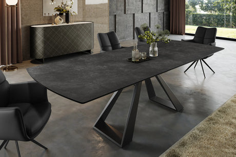 STÓŁ ROZKŁADANY CONCORD 180 - 230 CM CERAMIKA ANTRACYT
