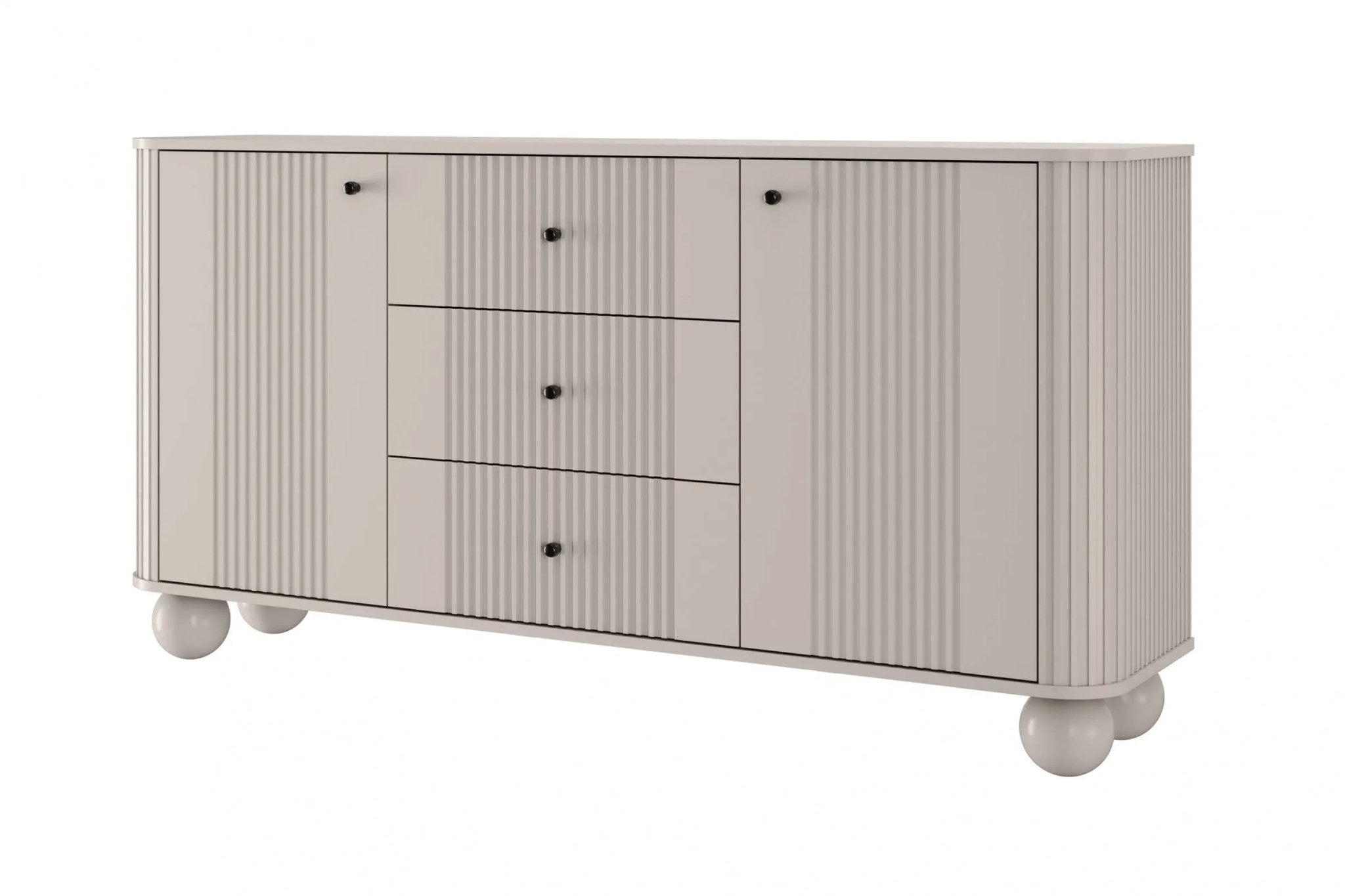 Komoda VESPER 160 CM KASZMIR / CZARNE UCHWYTY / NOGI KULE