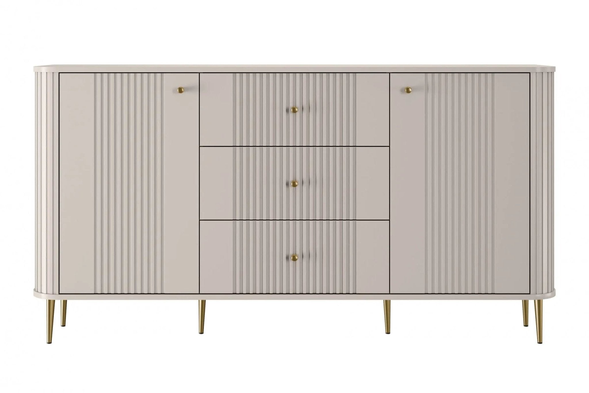 Komoda VESPER 160 CM KASZMIR / ZŁOTE NOGI i UCHWYTY