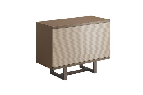 Włoska komoda linea 2 drzwi, metalowa podstawa.