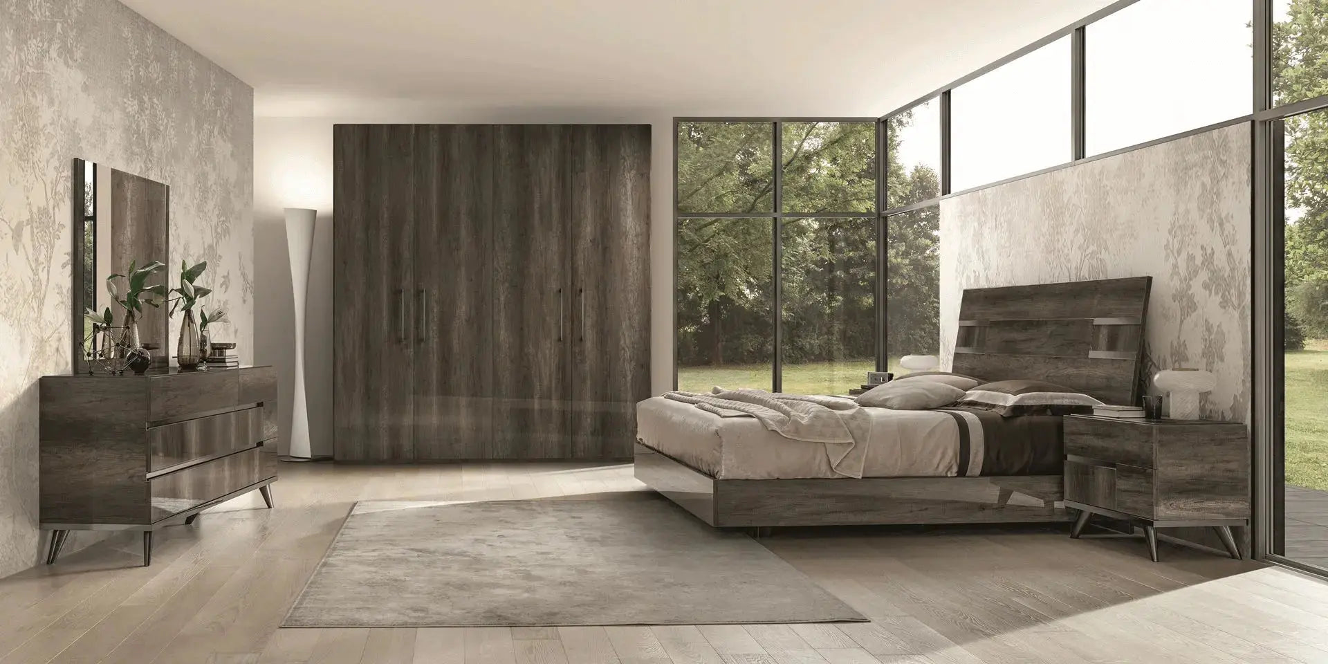 WŁOSKIE ŁÓŻKO MEDEA VINTAGE OAK 180 CM / STATUS ITALY Status Italy