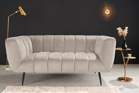 SOFA NOBLESSE 2 osobowa 165 CM SZAMPAŃSKI AKSAMIT / 44537 / INVICTA INTERIOR -  Meblowy Sklep Internetowy Inventio