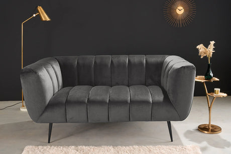 SOFA NOBLESSE 2 osobowa 165 CM SZARY AKSAMIT / 45050 / INVICTA INTERIOR -  Meblowy Sklep Internetowy Inventio