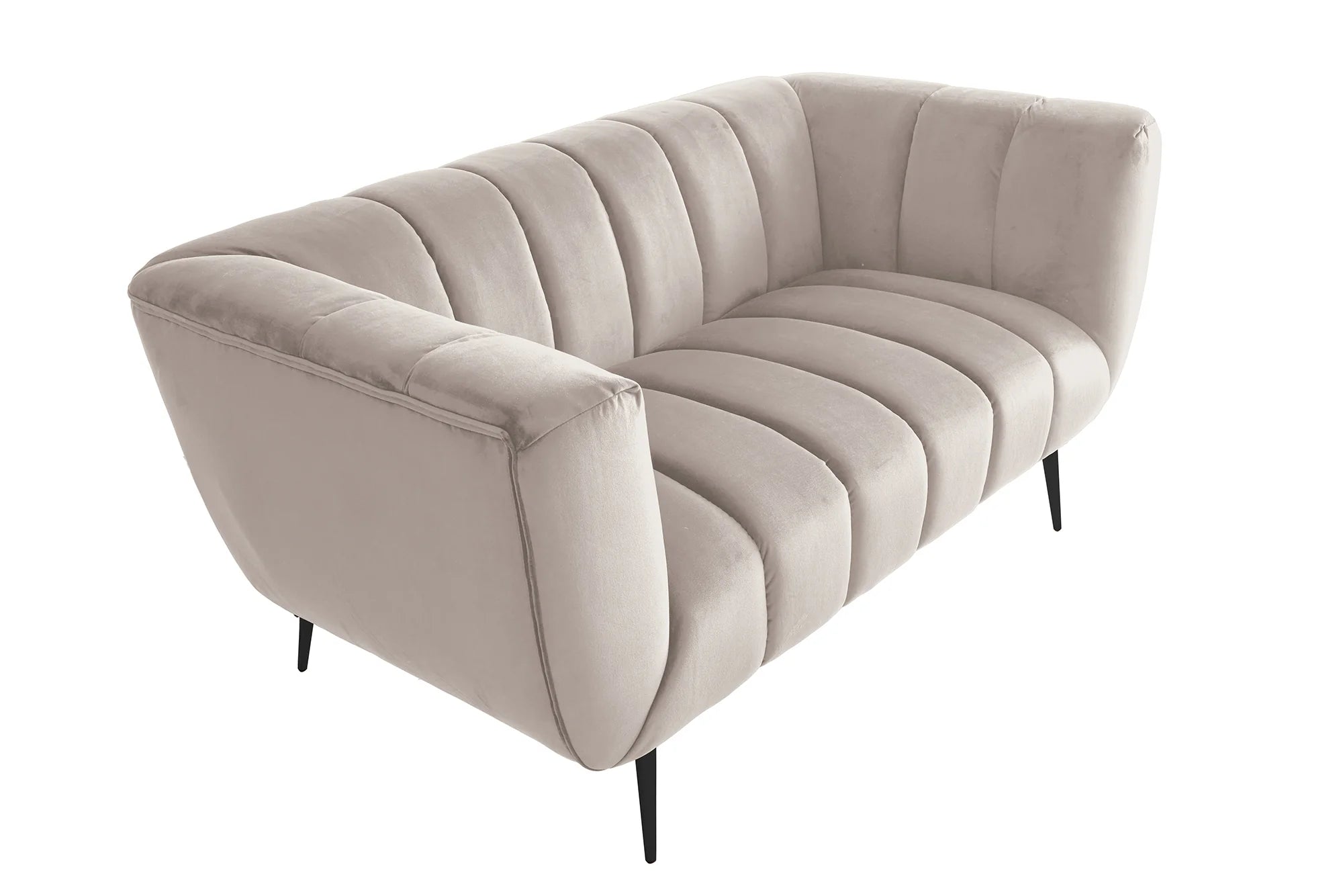 SOFA NOBLESSE 2 osobowa 165 CM SZAMPAŃSKI AKSAMIT / 44537 / INVICTA INTERIOR -  Meblowy Sklep Internetowy Inventio