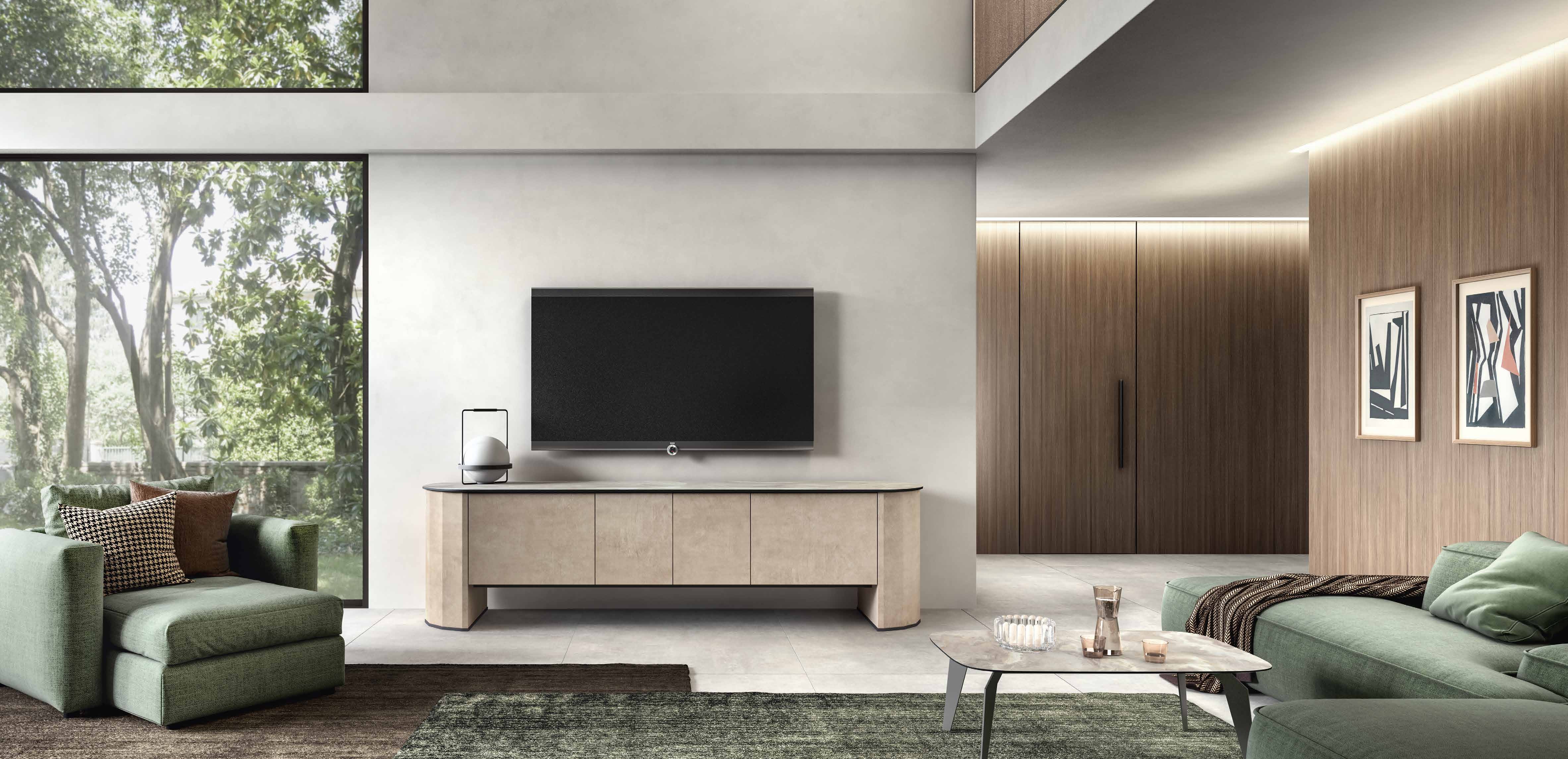 Włoski stolik kawowy Dune 120 cm – nowoczesny blat w marmurowym stylu, elegancki akcent do salonu