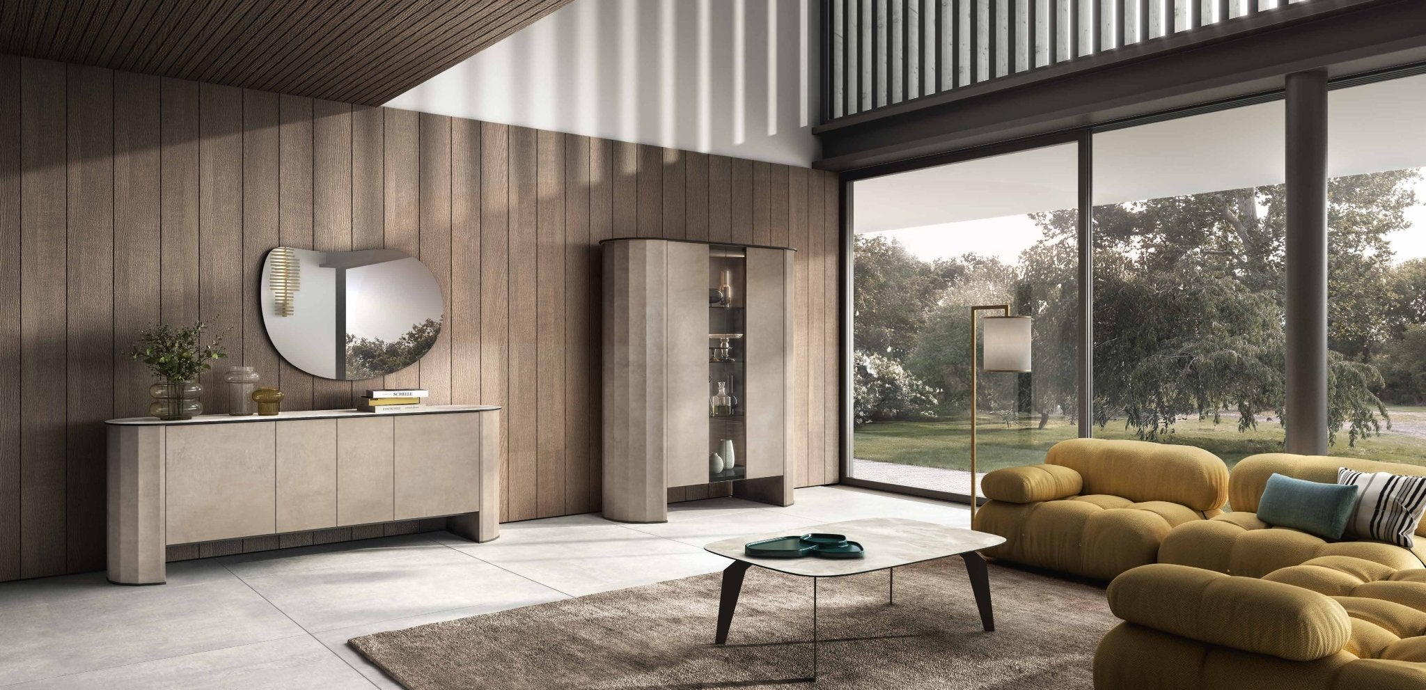 Włoska nowoczesna witryna DUNE 134 CM / STATUS ITALY