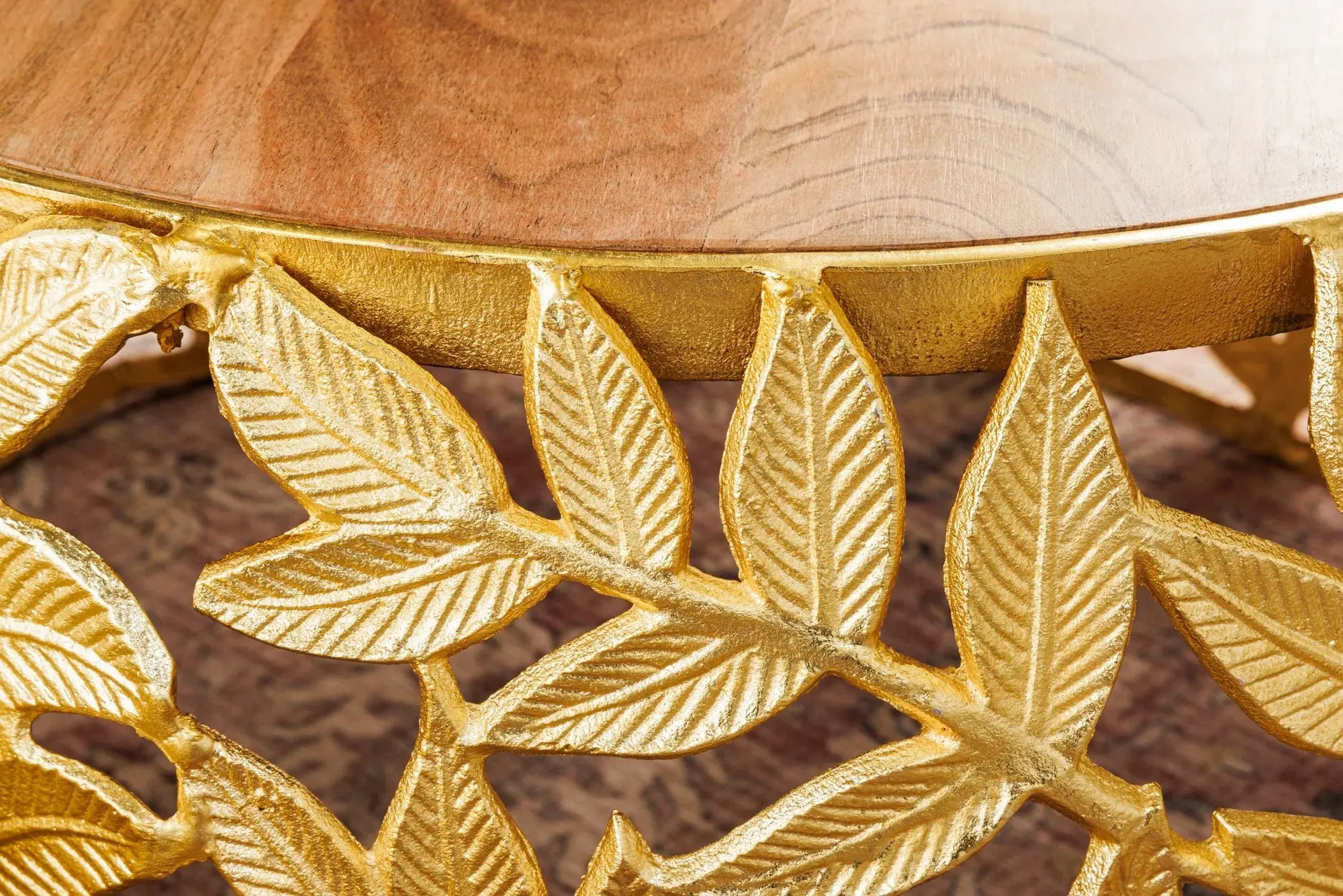 Stolik kawowy ABSTRACT LEAF AKACJA GOLD / 43818 / NVICTA INTERIOR Invicta Interior