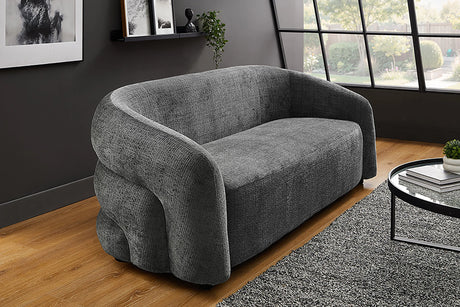 Sofa 3 osobowa szenilowa w kolorze szarym, nowoczesny design