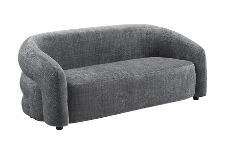 Sofa 3 osobowa szenilowa w kolorze szarym, nowoczesny design